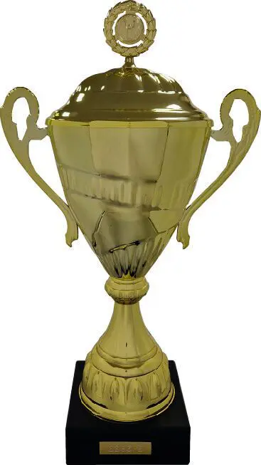 2293-2, Guldpokal med lock på marmorsockel