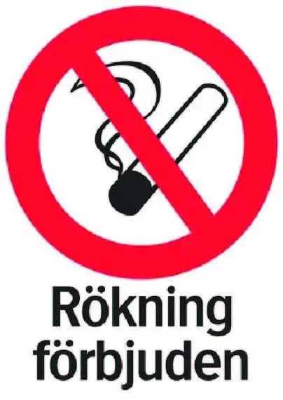 Rökning förbjden