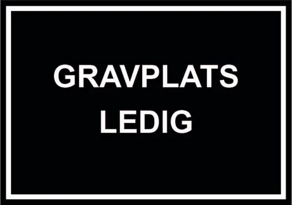 Gravplats ledig