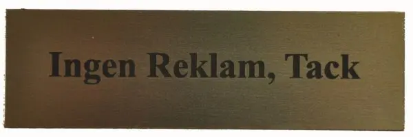 Ingen Reklam, Tack!