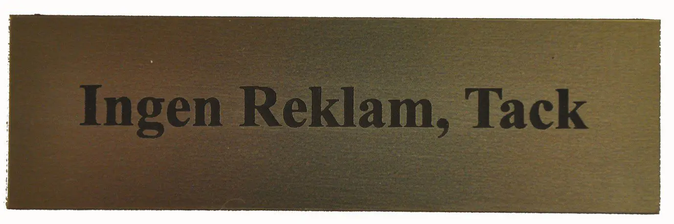 Ingen Reklam, Tack!