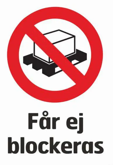 Får ej blockeras