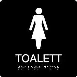 Taktil skylt 150x150 mm