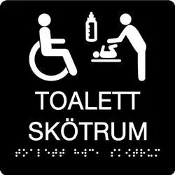 Taktil skylt 150x150 mm