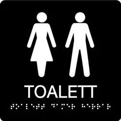 Taktil skylt 150x150 mm