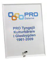 Sublimerade glasplaketter