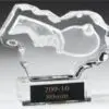 Glasstatyett Bordtennis