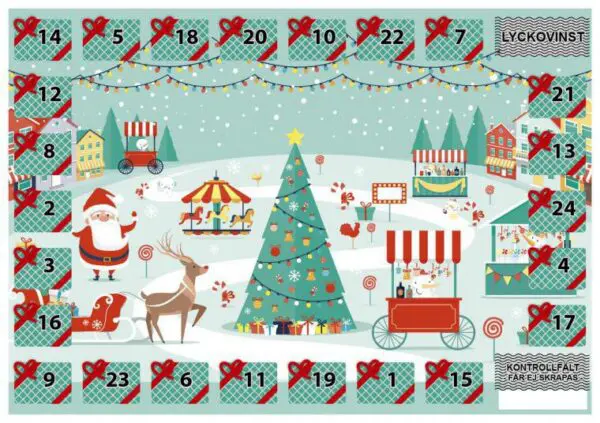 Skrapkalender tryckfärdigt original
