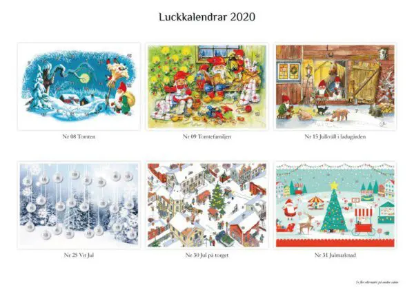 Luckkalender tryckfärdigt original