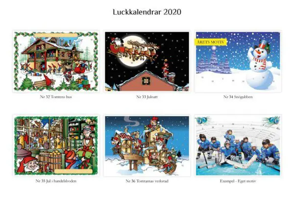 Luckkalender tryckfärdigt original