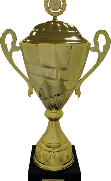 2293-2, Guldpokal med lock på marmorsockel