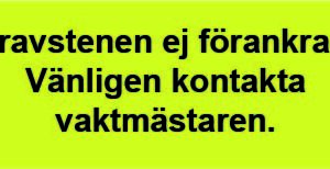 Gravstenen ej förankrad