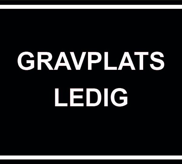 Gravplats ledig