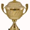 Exklusiv guldpokal med lock på marmorsockel
