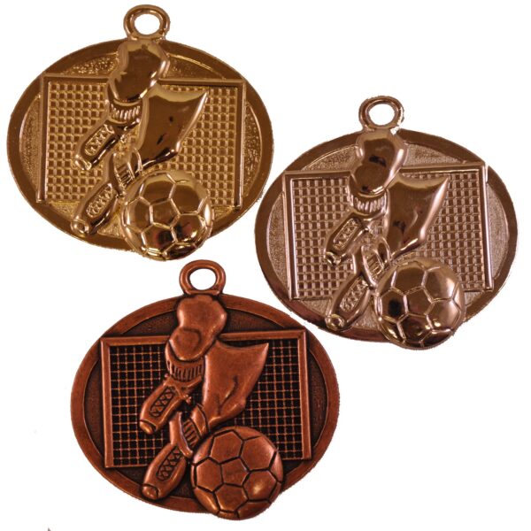 Fotbollsmedalj, 65x55 mm