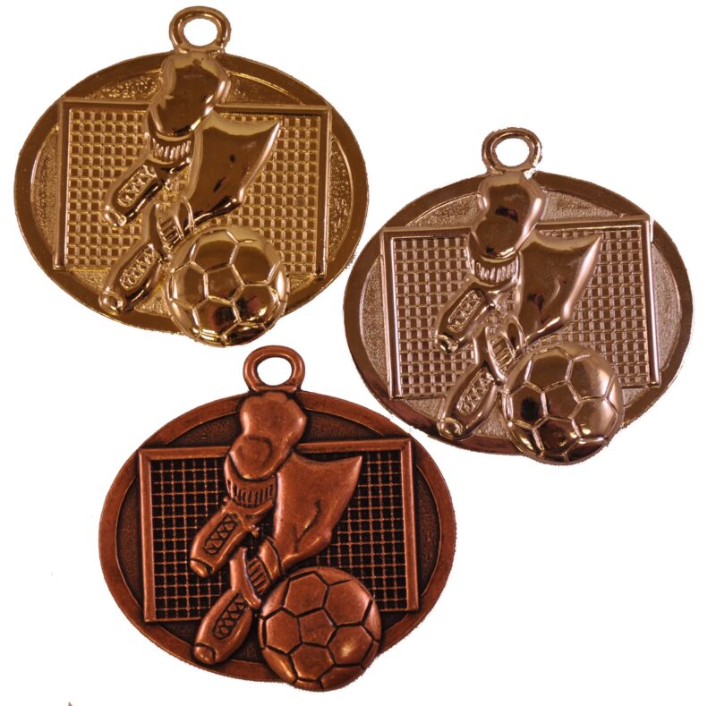 Fotbollsmedalj, 65x55 mm