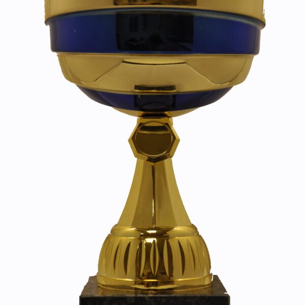 Guldpokal med blå rand utan lock
