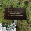 Rektangulär kyrkogårdsskylt