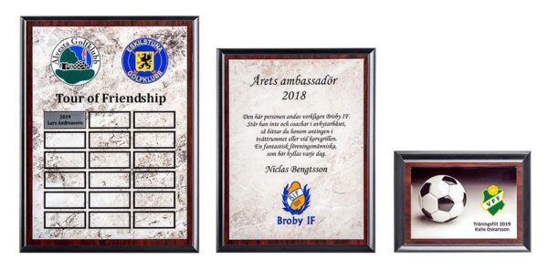 Exklusiva träplaketter