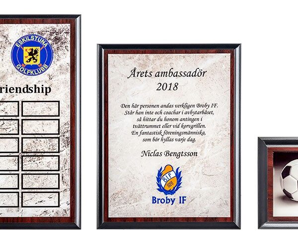 Exklusiva träplaketter