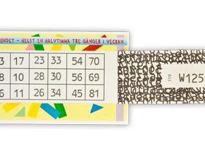 Trimbingo utan tryck på remsa