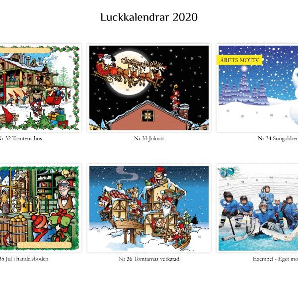 Luckkalender tryckfärdigt original